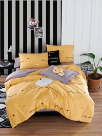 L'essentiel linge de maison Dide - Yellow Juego de Funda Nórdica Doble Ranforce